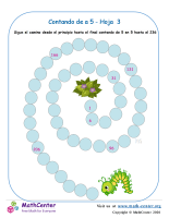 Contando de a 5 - Hoja 3