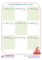 División Decimal Con 1Pd Hoja 3