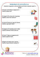 Problemas de división - Hoja 4.1 A