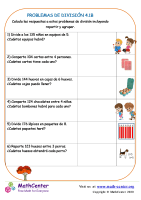 Problemas de división - Hoja 4.1 B