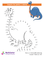 Conecta los puntos Hasta 87 - Dinosaurio