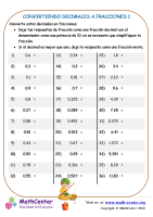 Convirtiendo Decimales A Fracciones 1