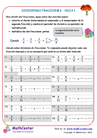 Dividiendo Fracciones Hoja 1