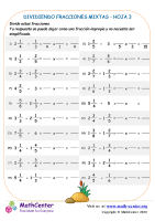 Dividiendo Fracciones Mixtas Hoja 3
