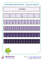 Fracciones Equivalentes - Tiras De Tercios