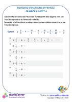 Dividiendo Fracciones Por Números Enteros Hoja 4