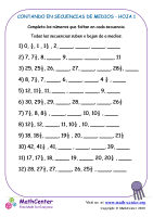 Contando En Secuencias De Medios Hoja 1
