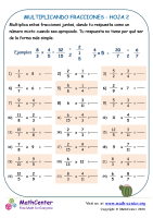 Multiplicar fracciones- Hoja 2 A