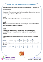 Cómo Multiplicar Fracciones Mixtas