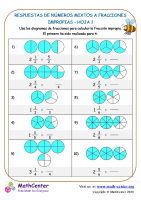 Respuestas De Números Mixtos A Fracciones Impropias Hoja 1