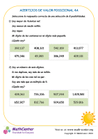 Acertijos de valor posicional de varios dígitos 4 A