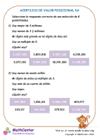 Acertijos de valor posicional de varios dígitos 5 A