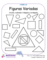 Formas 2 D variadas - Hoja