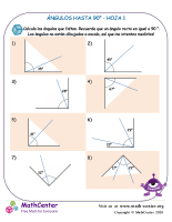 hoja de trabajo de tipos de angulos