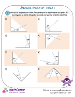 Ángulos Hasta 90° Hoja 1