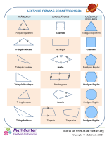 Lista De Formas Geométricas 2D