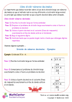 Cómo dividir números decimales