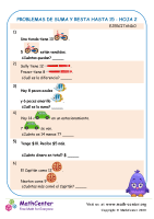 Problemas De Suma Y Resta Hasta 15 Hoja 2
