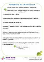 hojas de trabajo de matematicas multiplicacion 3er grado