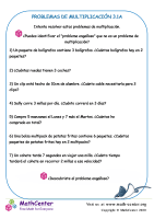 hojas de trabajo de matematicas multiplicacion 3er grado