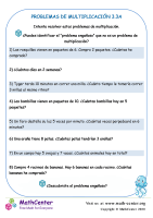 Problemas De Multiplicación 3.3A