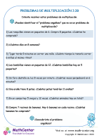 Problemas De Multiplicación 3.3B