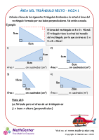 Área Del Triángulo Recto Hoja 1