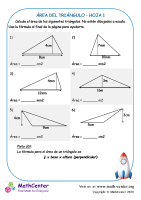 Área Del Triángulo Hoja 1