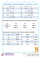 Convirtiendo Unidades Métricas – Longitud Hoja 2