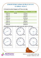 Convirtiendo 12- A Formato De Reloj De 24 Horas Hoja 2