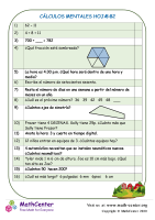 Cálculos Mentales Hoja 3:B2