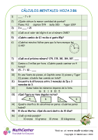 Cálculos Mentales Hoja 3:B6