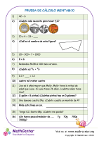 Cálculos Mentales Hoja 4:10