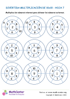 Multiplicación Divertida Para 10X10 Hoja 7