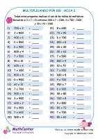 Multiplicando Por 100 Hoja 2