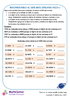 Redondeo al 1000 más cercano - Hoja 1 A