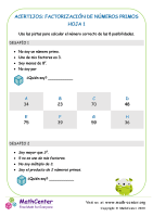 Acertijos: Factorización De Números Primos Hoja 1