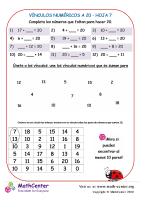 Vínculos Numéricos A 20 Hoja 7