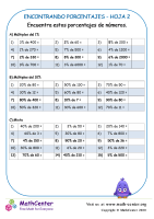 Encontrando Porcentajes Hoja 2