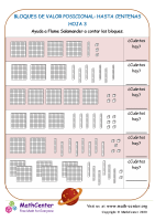 Bloques De Valor Posicional: Hasta Centenas Hoja 3