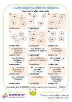 Valor Posicional: Hoja De Décimas 3