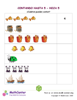 Contando hasta 5 - Hoja 5 A