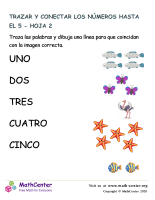 Trazar Y Conectar Los Números Hasta El 5 Hoja 2