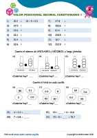 Valor Posicional Decimal Cuestionario 1