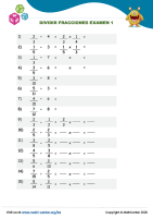 Dividir Fracciones Examen 1