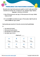 Problemas Con Fracciones Examen 8