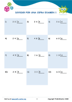 Dividir Por Una Cifra Examen 1