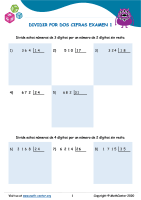 Dividir Por Dos Cifras Examen 1