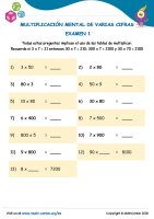 Multiplicación Mental De Varias Cifras 