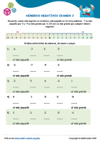 Números Negativos Examen 2